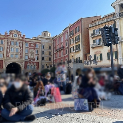 ミッキー広場の場所取り