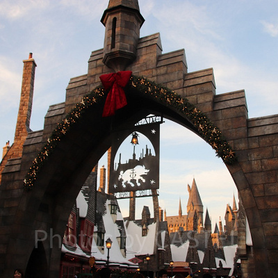 ハリーポッターエリアもクリスマス仕様に