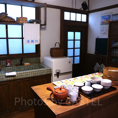 再現された『コクリコ坂から』に登場する台所