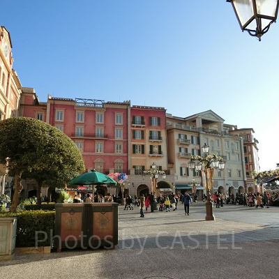 ミラコスタの壁面がポルトフィーノと似ています