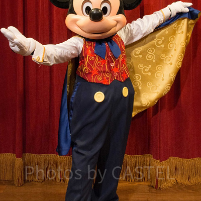 タウンスクエア・シアター（ミッキーグリーティング・室内）<br /> 設定：16㎜ SS1/30 F5.0 ISO320