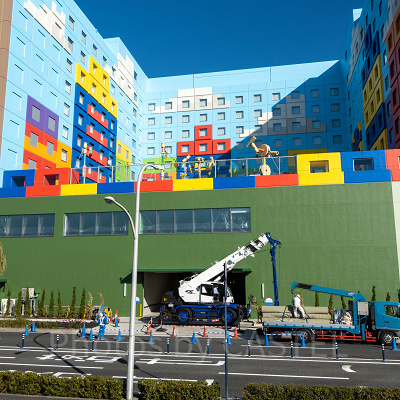 トイ・ストーリーホテルの中庭（工事中）