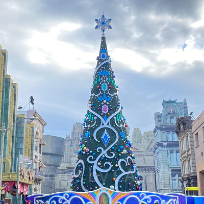 USJのクリスマスツリー（2022年撮影）