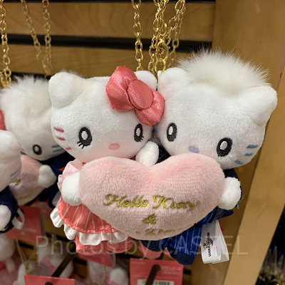 USJグッズ/キティ＆ダニエルマスコットキーチェーン