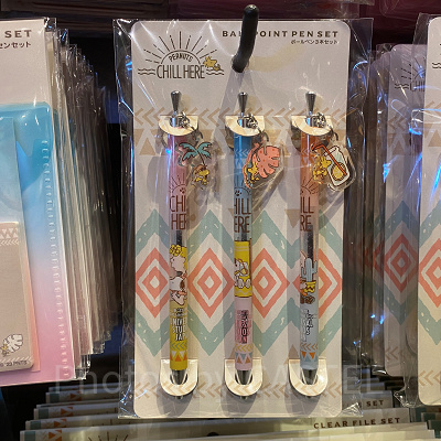 USJスヌーピー夏グッズ/ボールペン3本セット