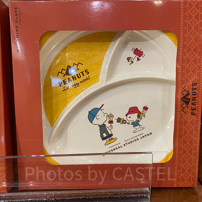 メラミンプレート／USJスヌーピーグッズ「Let's enjoy outside!」