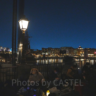 ポンテべッキオのミステリアスアイランド側からの景色