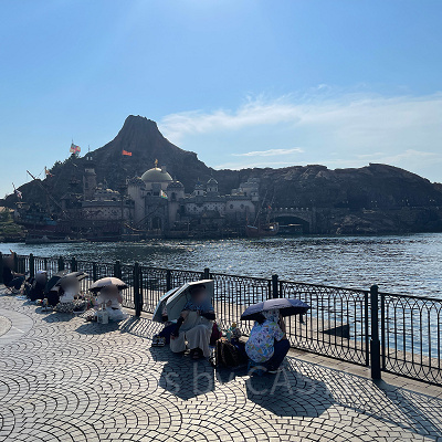 ディズニーシーのショー待ちの様子（15時50分ごろ）