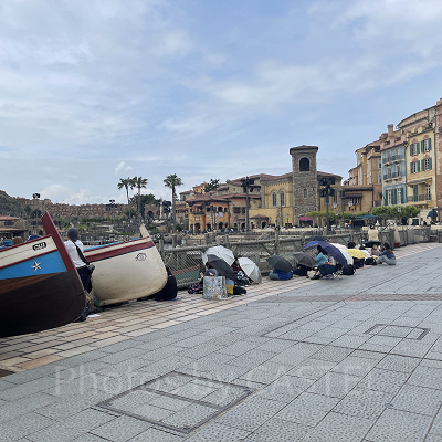 11時ごろのショー待ちの様子