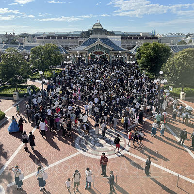 ハッピーエントリー利用者の待ち列（2022年10月1日8時撮影）