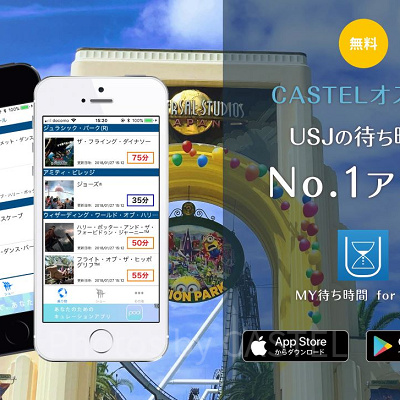 待ち時間アプリ「MY待ち時間 for USJ」