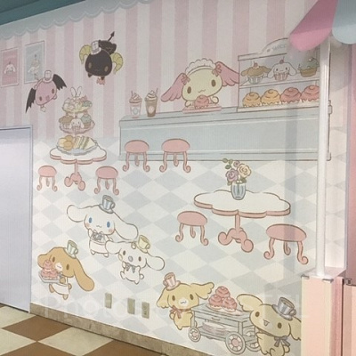 シナモロールドリームカフェの壁