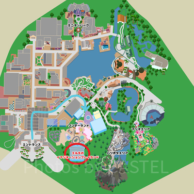 エルモのイマジネーションプレイランドの地図