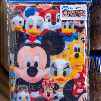 総柄ロングフェイスタオル（ミッキー＆フレンズ）<