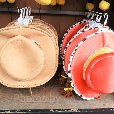 ウッディのファンキャップ（左）