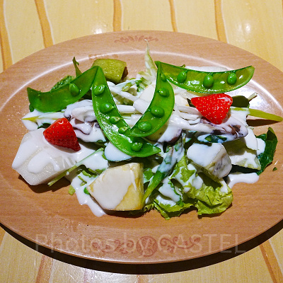 ヨッシーの大好きなフルーツと野菜のサラダ