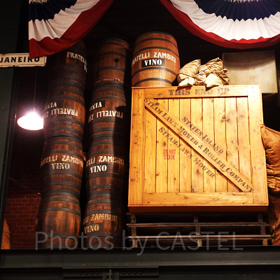 ドッグサイドダイナ―にあるザンビーニ兄弟のワイン樽