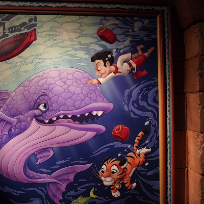 シンドバッド ストーリーブック ヴォヤッジ 隠れミッキーのある壁画 キャステル Castel ディズニー情報