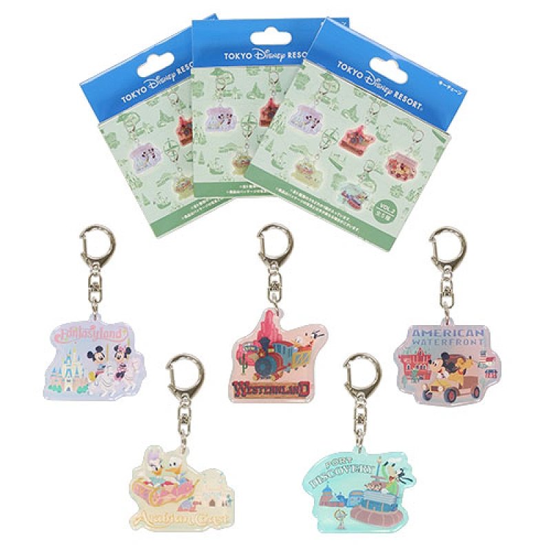 ディズニーパークマップ アクリルキーホルダー 10個セット key-chain-j150633.webp