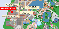 進撃の巨人XRライドの場所（地図）| キャステル | CASTEL ディズニー情報