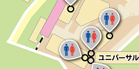 USJ周辺：ユニバーサル・シティウォーク大坂のトイレMAP（地図）| キャステル | CASTEL ディズニー情報