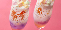 スペシャルソフトドリンク （乳酸菌飲料、エルダーフラワーシロップ、バタフライピーゼリー、ヨーグルト）| キャステル | CASTEL ディズニー情報