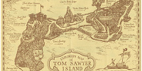 ディズニーランド：トムソーヤ島の地図（表面）| キャステル | CASTEL ディズニー情報