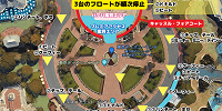 キャッスルフォアコートの停止位置マップ（クワッキーセレブレーション★ドナルド・ザ・レジェンド！）| キャステル | CASTEL ディズニー情報