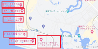 ディズニーオフィシャルホテルの場所（Google Mapより）| キャステル | CASTEL ディズニー情報