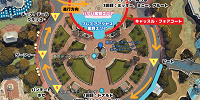 キャッスルフォアコートの停止位置マップ（クワッキーセレブレーション★ドナルド・ザ・レジェンド！2025）| キャステル | CASTEL ディズニー情報