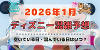 【2026年1月】ディズニー混雑予想！空いている日・混んでいる日はいつ？お正月、成人の日、3連休の混雑は？