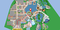 セントラルパークの喫煙所への行き方マップ| キャステル | CASTEL ディズニー情報