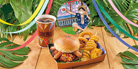 ルフィのビーフ＆ソーセージ・バーガーセット| キャステル | CASTEL ディズニー情報