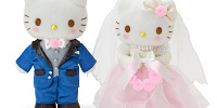 ハローキティ&ディアダニエル ぬいぐるみセット(ウェディング)| キャステル | CASTEL ディズニー情報