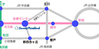 主要駅から多摩センター駅までの路線図(京王線)| キャステル | CASTEL ディズニー情報