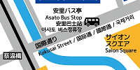 安里バス停からの地図| キャステル | CASTEL ディズニー情報