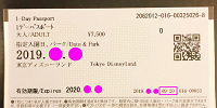 バースデー日付と発券時間が刻印された1デーパスポートの裏面| キャステル | CASTEL ディズニー情報