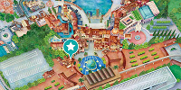 青い☆印が付いているところが東京ディズニーランドの「宅配センター」| キャステル | CASTEL ディズニー情報