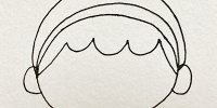 シンデレラ書き方④頭を丸く繋げてカチューシャも描く| キャステル | CASTEL ディズニー情報