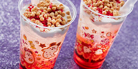 スパークリングゼリードリンク（ライチー＆チーズクリーム）| キャステル | CASTEL ディズニー情報