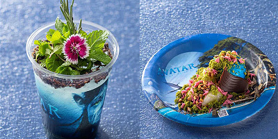 映画アバター2のフードがディズニーシーに登場！ジェイクとネイティリの等身大のオブジェも設置！