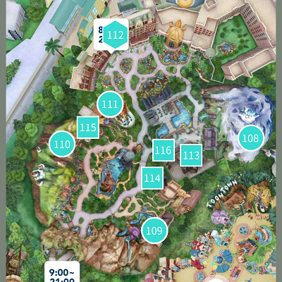 ファンタジースプリングスの地図