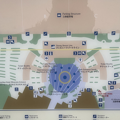 ディズニーシーの駐車場地図