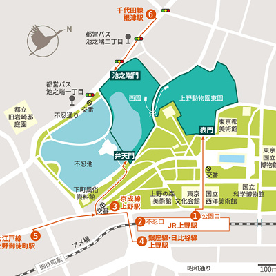上野動物園の出入口を把握しよう！