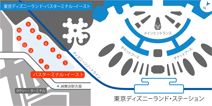 ディズニー たまプラーザ駅バス 値段 乗り場 時刻表まとめ ディズニーまではバスが便利