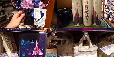 【香港ディズニー20周年グッズ】スカイライングッズ全15種まとめ!カラフルなパーク風景をデザインしたお土産の値段と販売場所