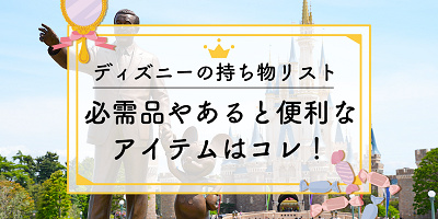 ディズニーへの持ち物リスト一覧!最低限の必需品・季節別・タイプ別・天気別まとめ