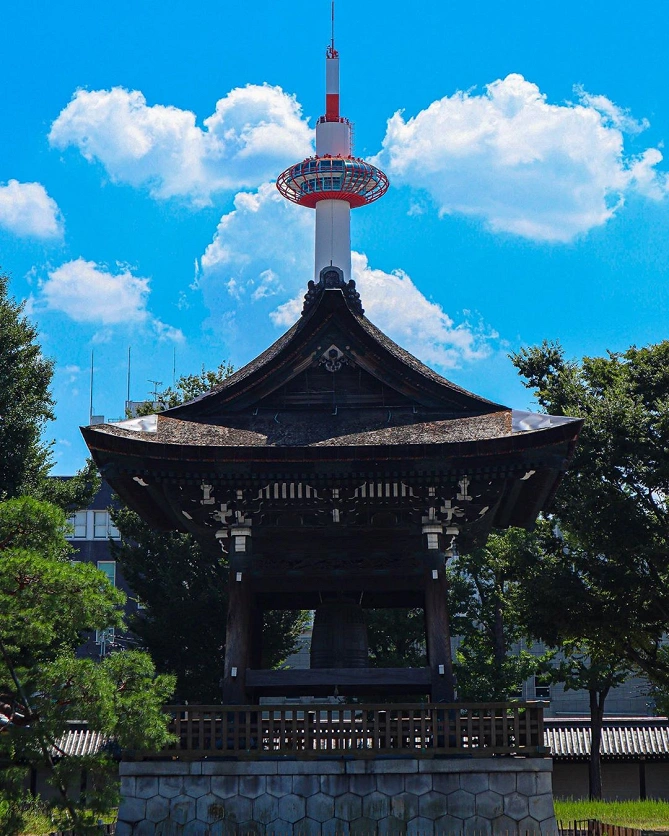 東本願寺から見る京都タワー