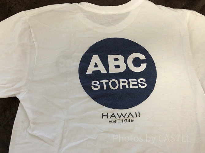 ABC storesのtシャツの背中のバックプリント