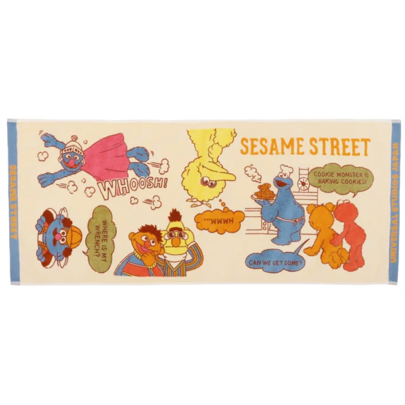 セサミストリートフェイスタオル